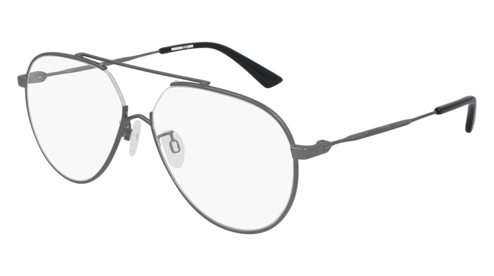Eyeglasses McQ Iconic MQ0291OA-001 color ruthenium shape aviator lenses transparent
