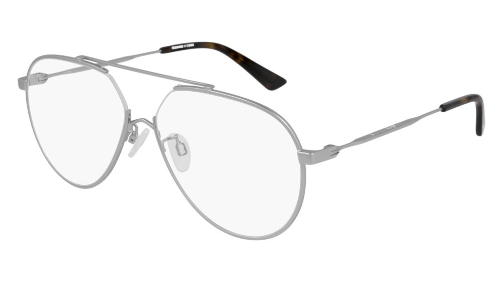 Eyeglasses McQ Iconic MQ0291OA-003 color silver shape aviator lenses transparent