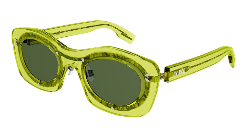 Sunglasses McQ Icons MQ0358S-001 color green shape round lenses green