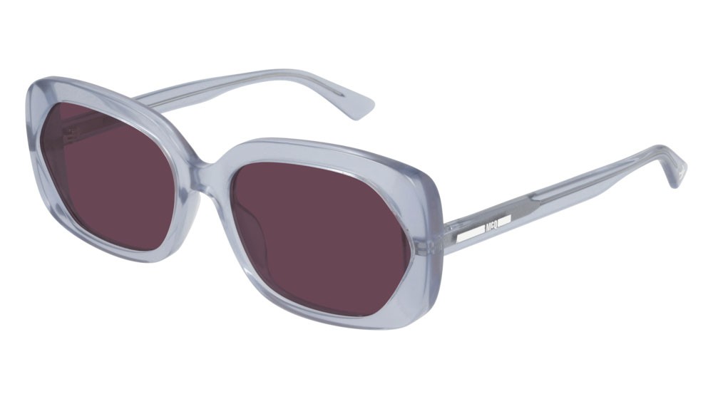 Sunglasses McQ London Calling MQ0274S-003 color light-blue shape rectangle lenses violet