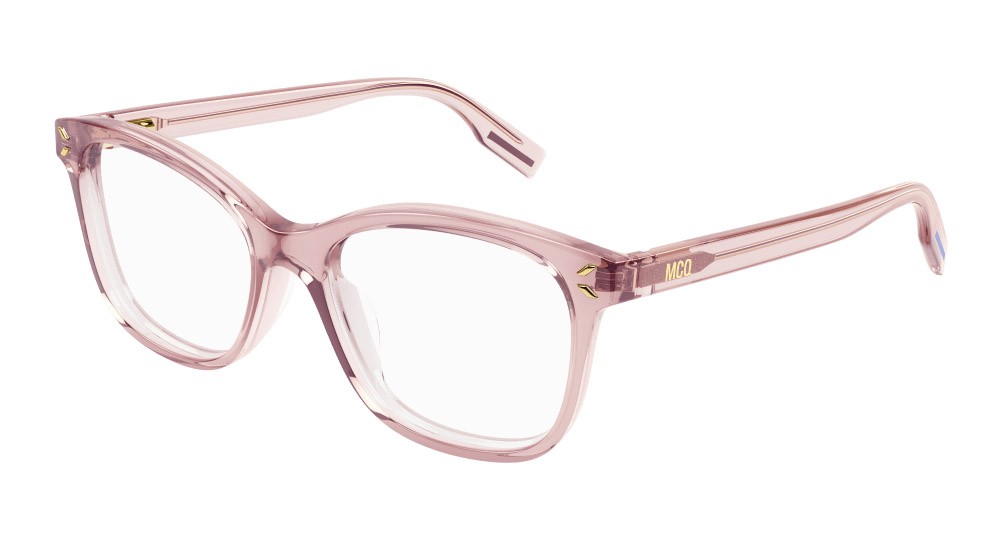 Eyeglasses McQ MQ0304O-012 color rosa shape rectangle lenses trasparente