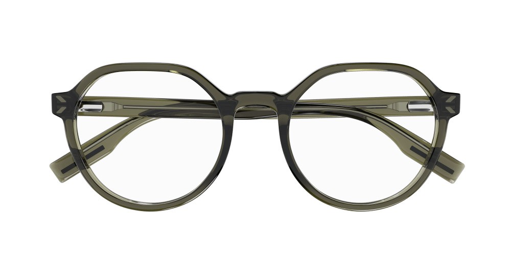 Eyeglasses McQ MQ0306O-008 color verde shape round lenses trasparente