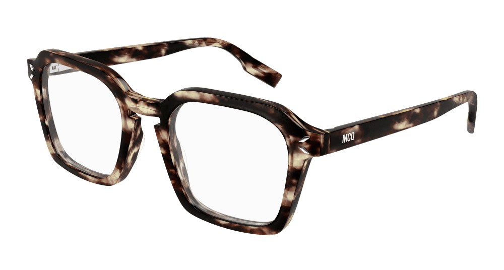 Eyeglasses McQ MQ0329O-007 color havana shape geometric lenses trasparente