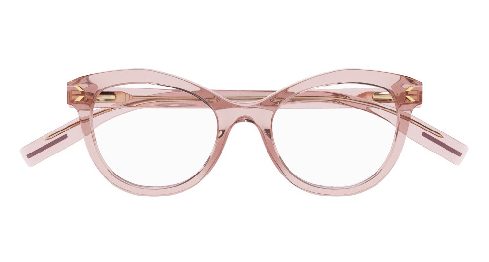 Eyeglasses McQ MQ0330O-009 color rosa shape cat eye lenses trasparente