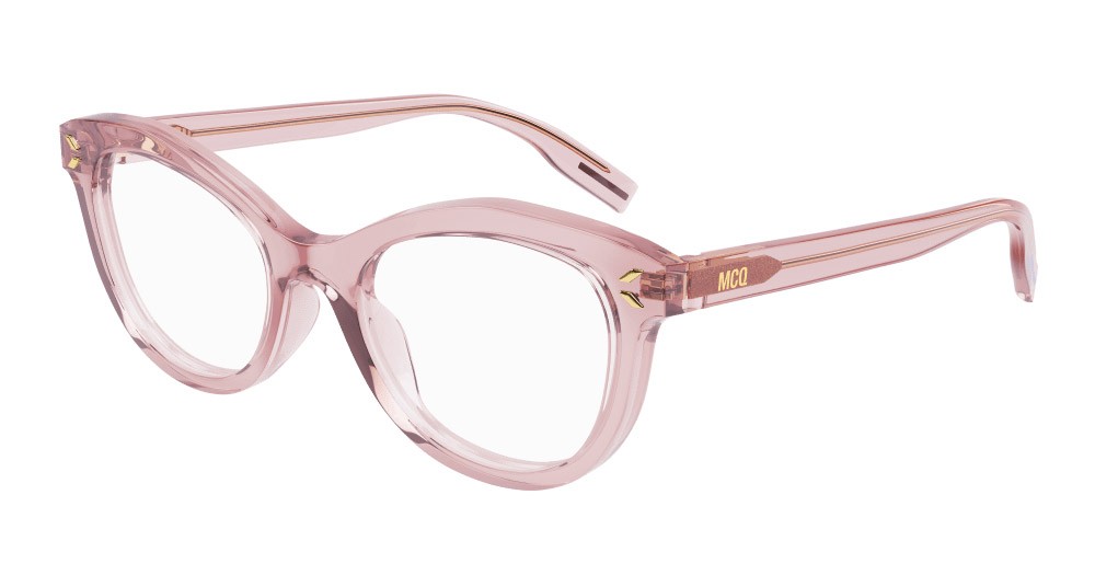 Eyeglasses McQ MQ0330O-009 color rosa shape cat eye lenses trasparente