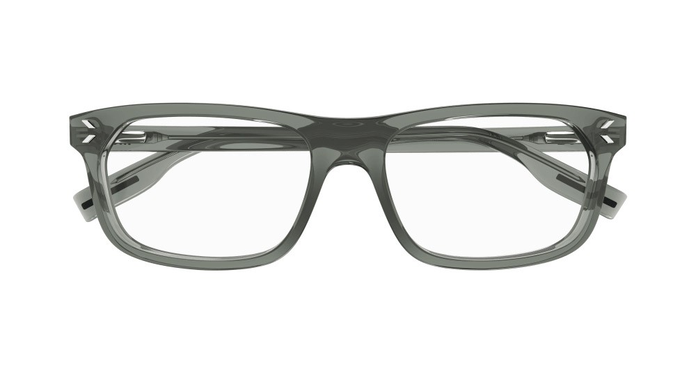 Eyeglasses McQ MQ0349O-005 color grigio shape rectangle lenses trasparente