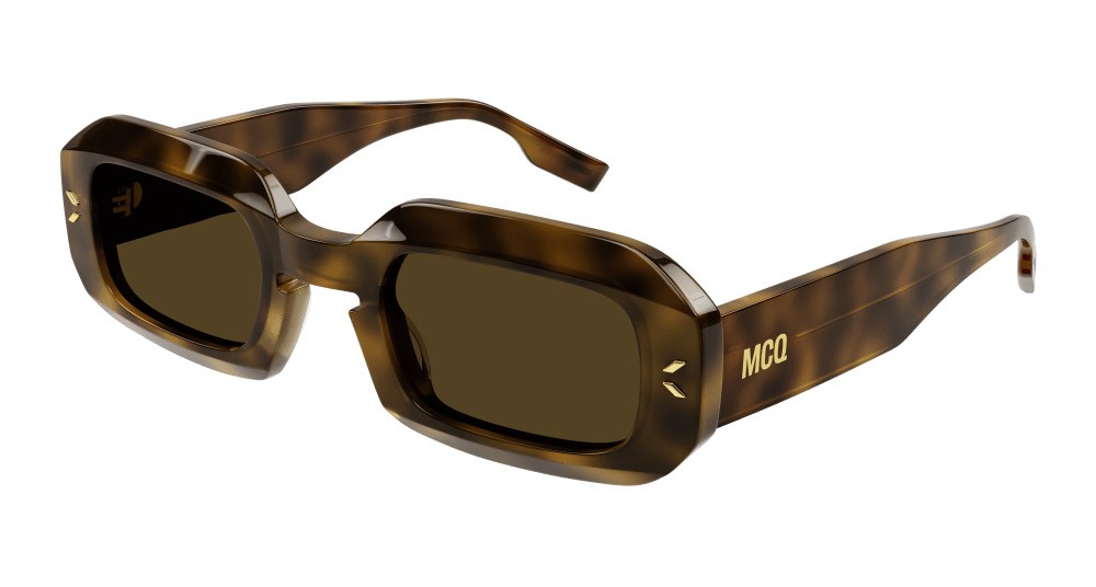 Sunglasses McQ MQ0361S-002 color havana shape rectangle lenses marrone