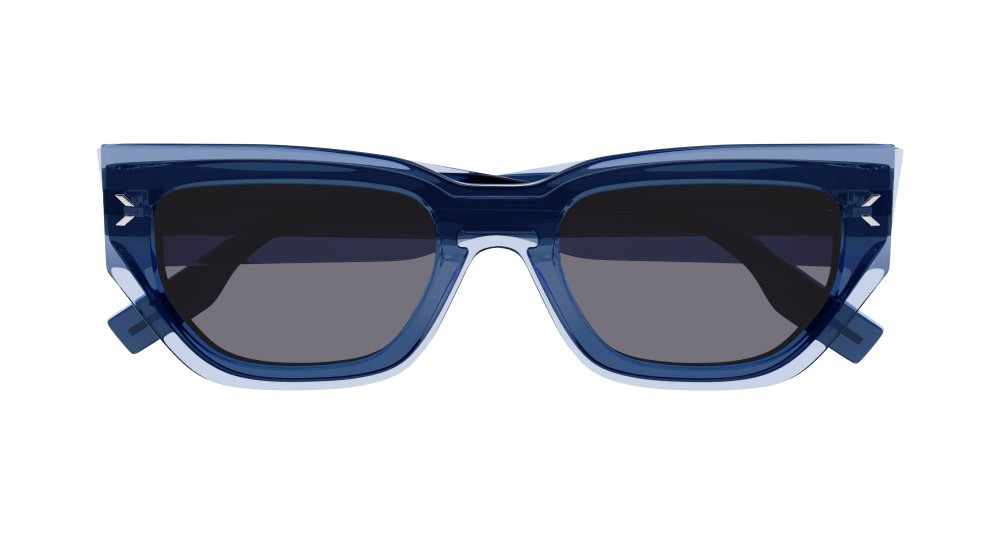 Sunglasses McQ MQ0363S-003 color blu shape cat eye lenses grigio