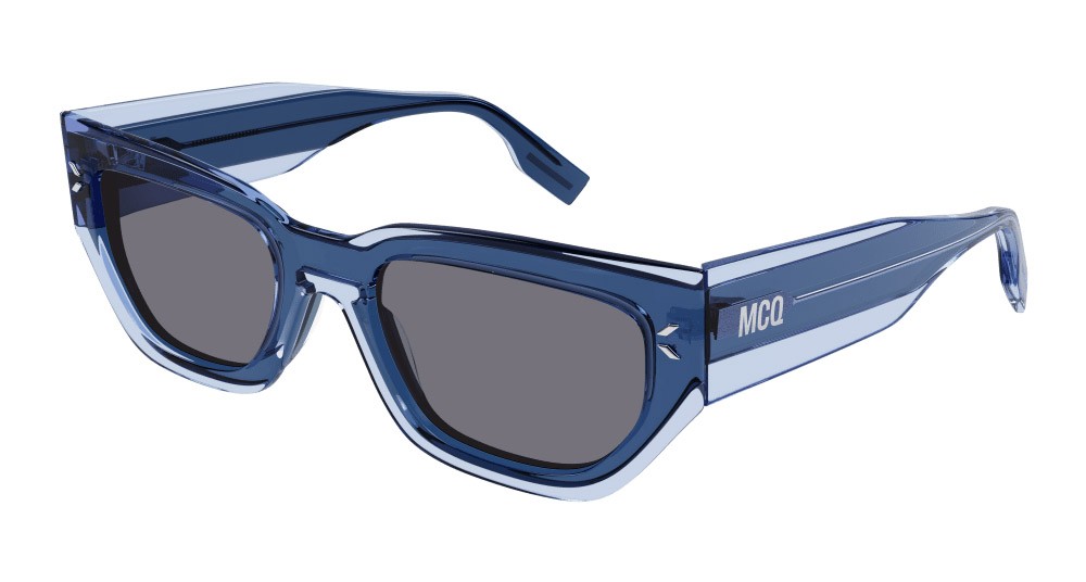 Sunglasses McQ MQ0363S-003 color blu shape cat eye lenses grigio
