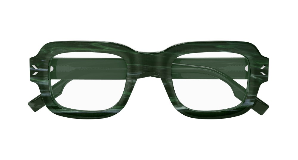Eyeglasses McQ MQ0365O-003 color verde shape rectangle lenses trasparente