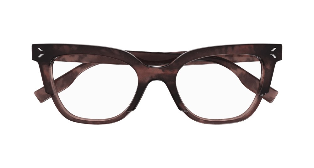 Eyeglasses McQ MQ0366O-003 color havana shape cat eye lenses trasparente
