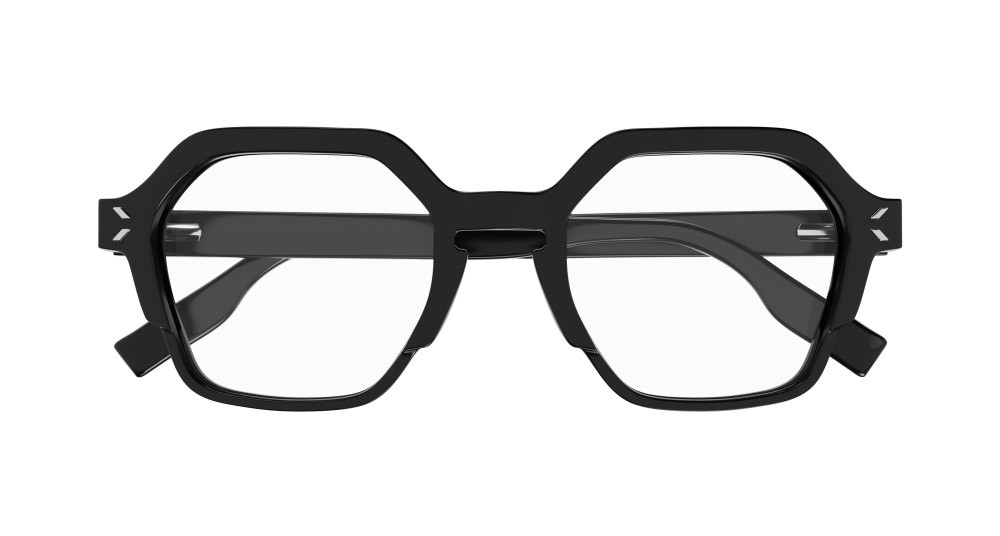 Eyeglasses McQ MQ0367O-001 color nero shape rectangle lenses trasparente