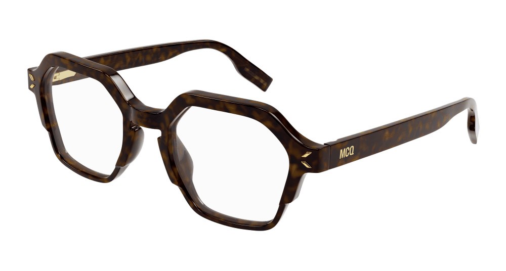 Eyeglasses McQ MQ0367O-002 color havana shape rectangle lenses trasparente