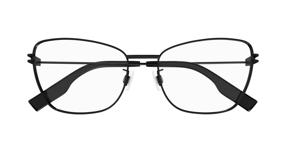 Eyeglasses McQ MQ0370O-001 color nero shape cat eye lenses trasparente