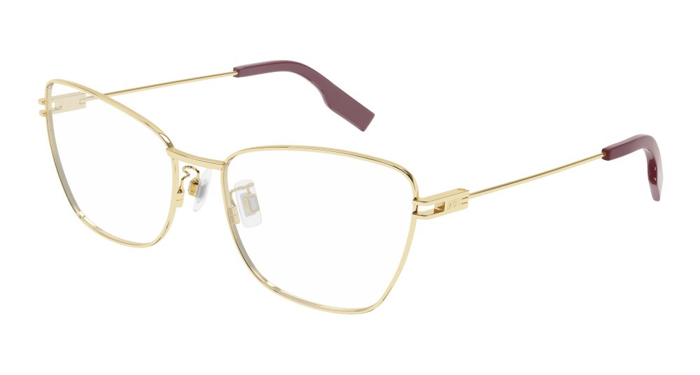 Occhiali da vista McQ MQ0370O-004 colore oro forma cat eye lenti trasparente