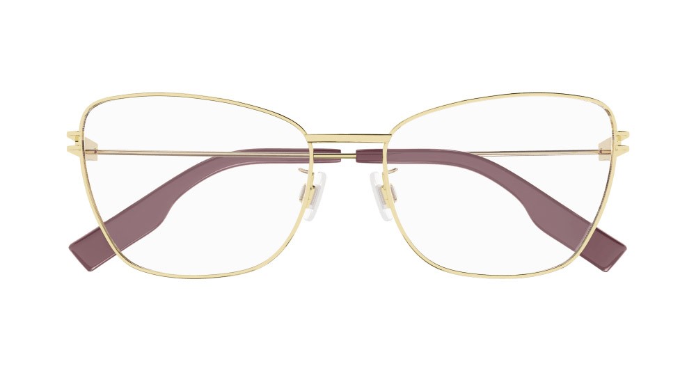 Occhiali da vista McQ MQ0370O-008 colore oro forma cat eye lenti trasparente