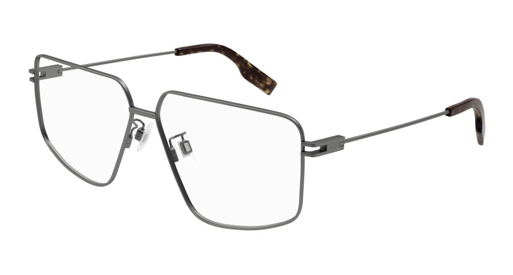Occhiali da vista McQ MQ0371O-002 colore rutenio forma rettangolare lenti trasparente