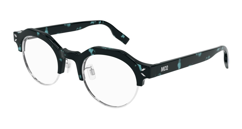 Eyeglasses McQ MQ0372O-003 color havana shape round lenses trasparente