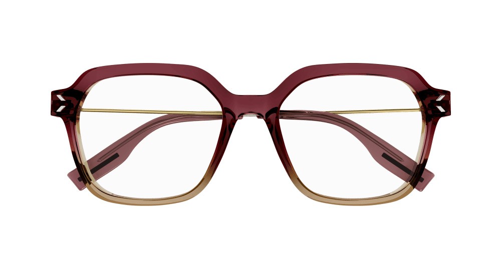 Eyeglasses McQ MQ0373O-003 color oro shape rectangle lenses trasparente