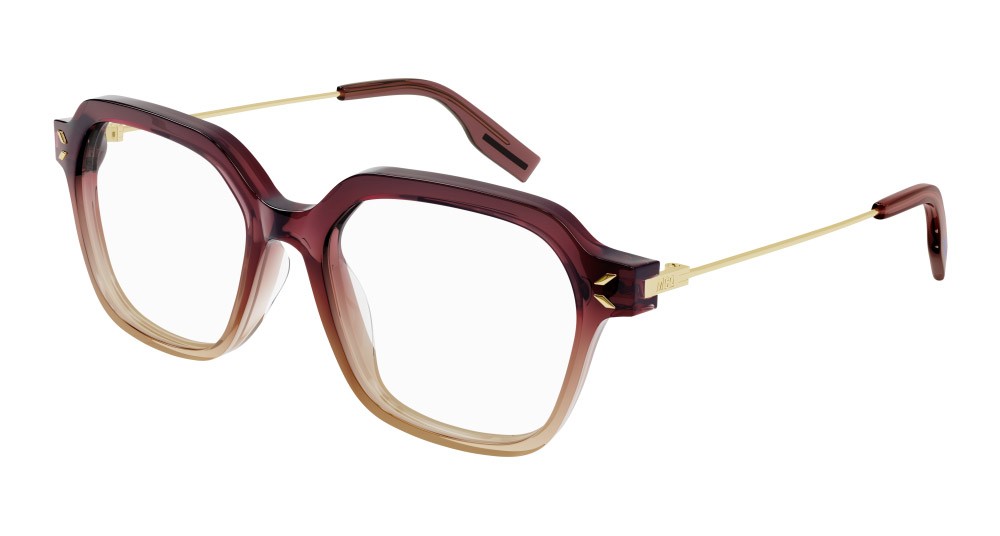 Eyeglasses McQ MQ0373O-003 color oro shape rectangle lenses trasparente