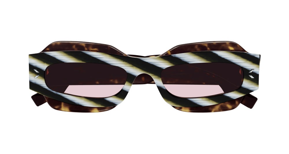 Sunglasses McQ MQ0374S-001 color havana shape geometric lenses rosa