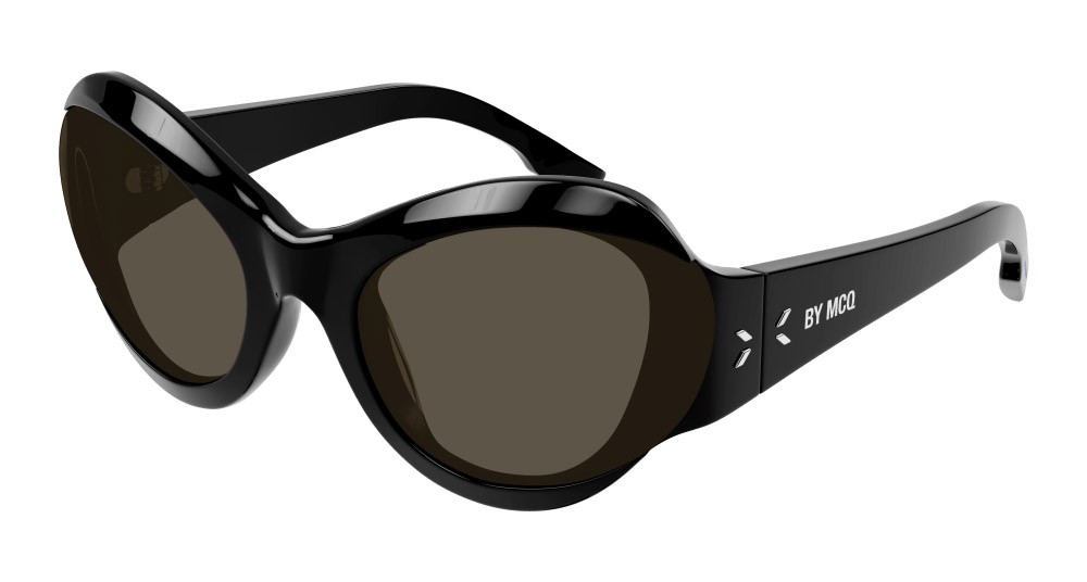 Sunglasses McQ MQ0375S-001 color nero shape geometric lenses grigio