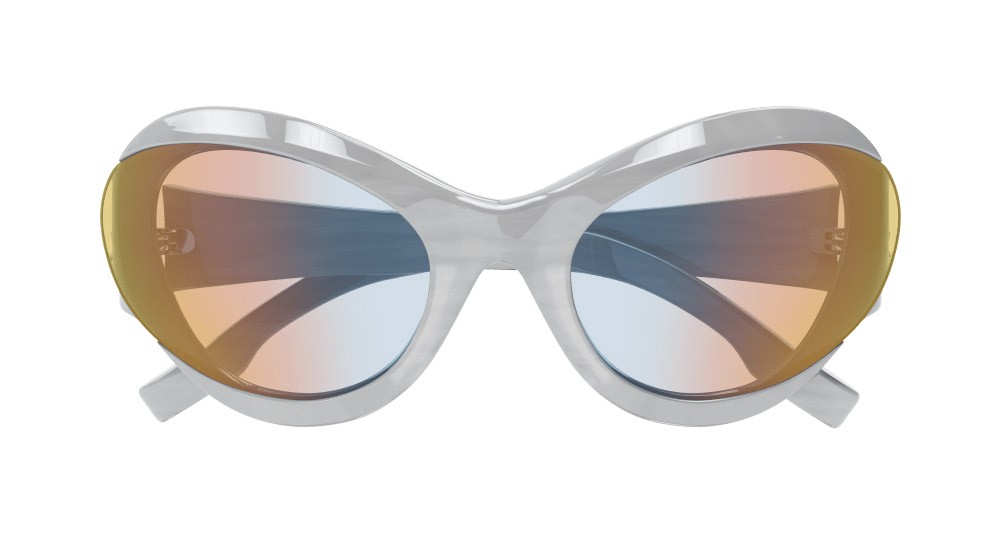 Sunglasses McQ MQ0375S-002 color argento shape geometric lenses grigio
