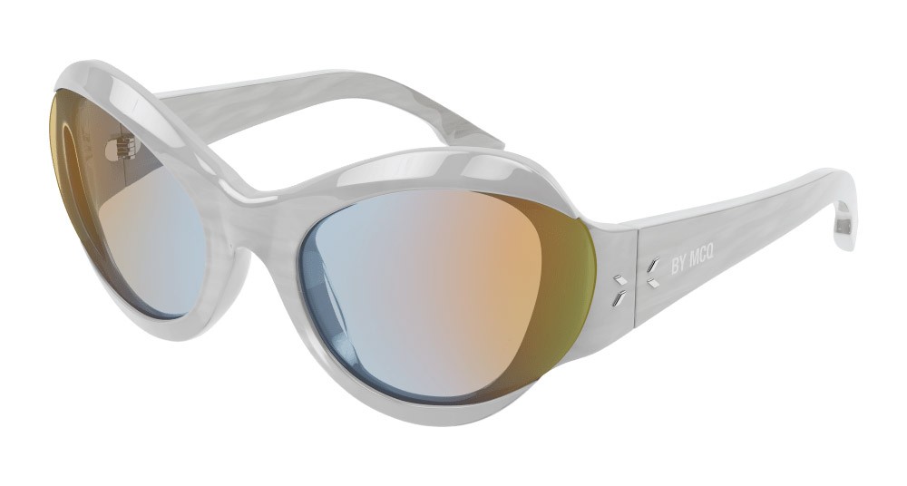 Sunglasses McQ MQ0375S-002 color argento shape geometric lenses grigio