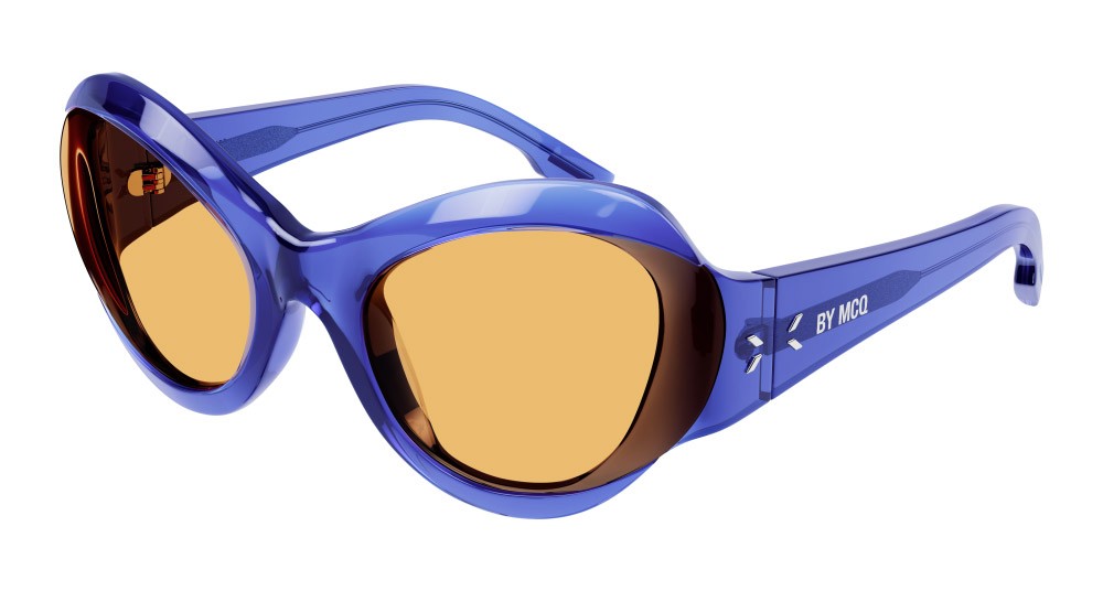 Sunglasses McQ MQ0375S-004 color blu shape geometric lenses arancione