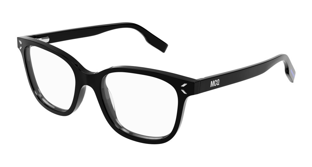 Occhiali da vista McQ MQ0378O-001 colore nero forma rettangolare lenti trasparente