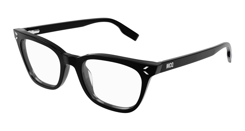 Eyeglasses McQ MQ0379O-001 color nero shape rectangle lenses trasparente