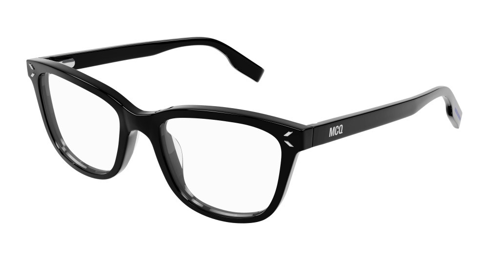 Eyeglasses McQ MQ0380O-001 color nero shape rectangle lenses trasparente