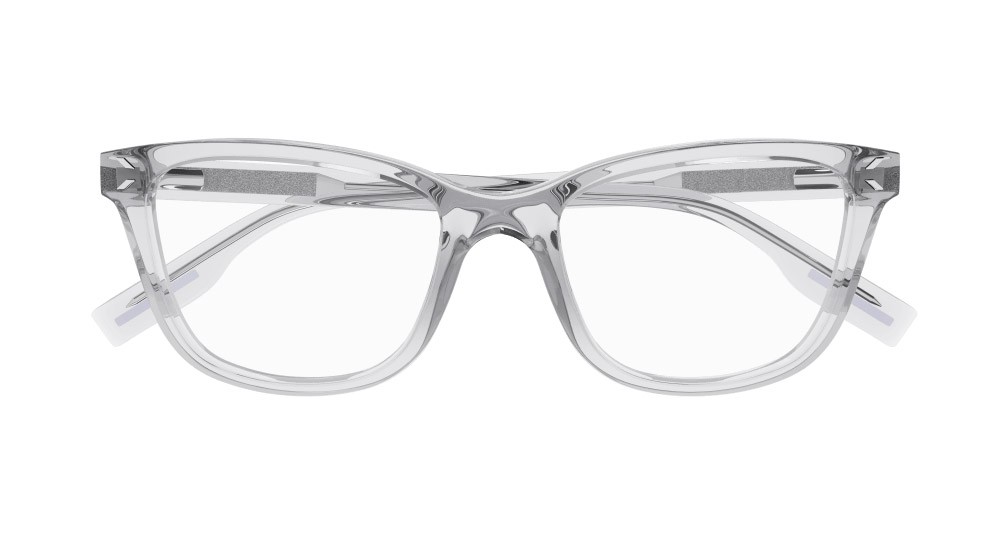 Eyeglasses McQ MQ0380O-002 color grigio shape rectangle lenses trasparente