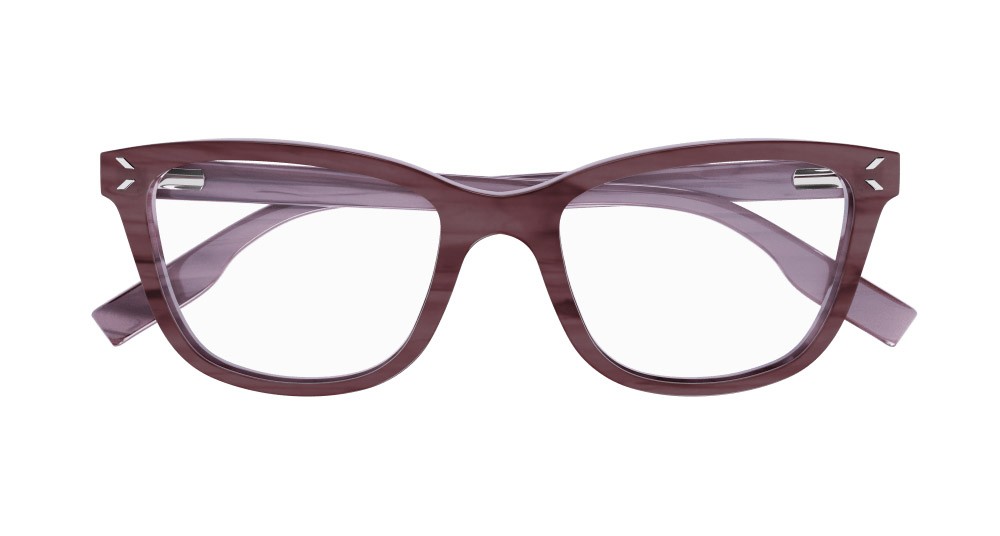 Eyeglasses McQ MQ0380O-003 color viola shape rectangle lenses trasparente