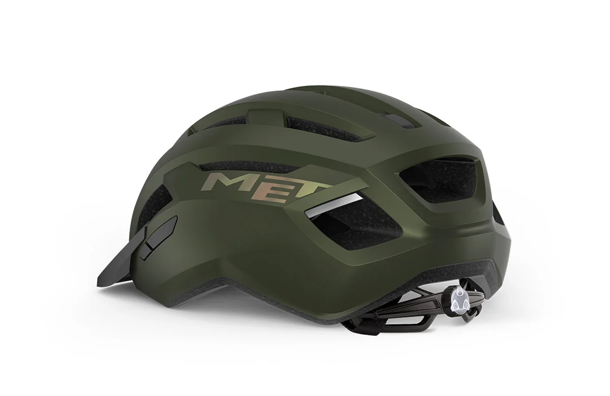 Caschi bici MET Allroad verde oliva iridescente opaco 3HM123 VE1 