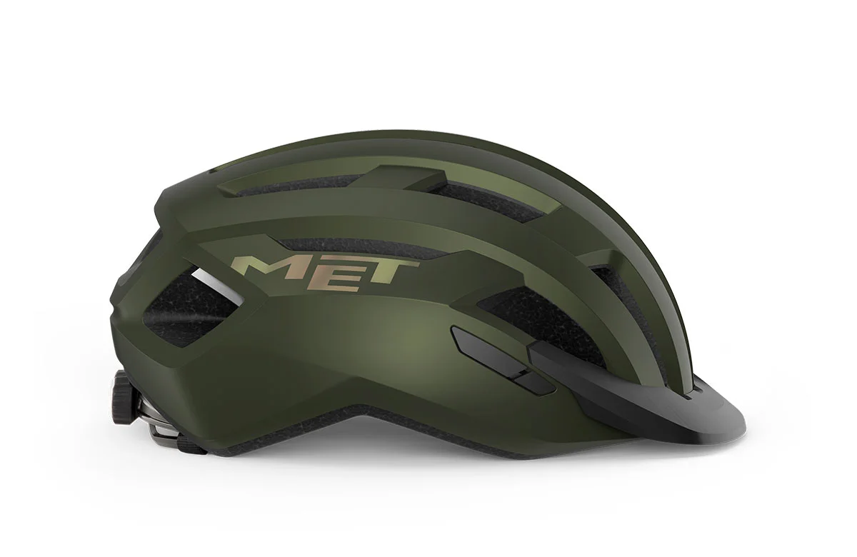 Caschi bici MET Allroad verde oliva iridescente opaco 3HM123 VE1 