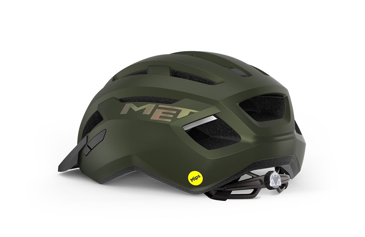 Caschi bici MET Allroad mips verde oliva iridescente opaco 3HM143 VE1 