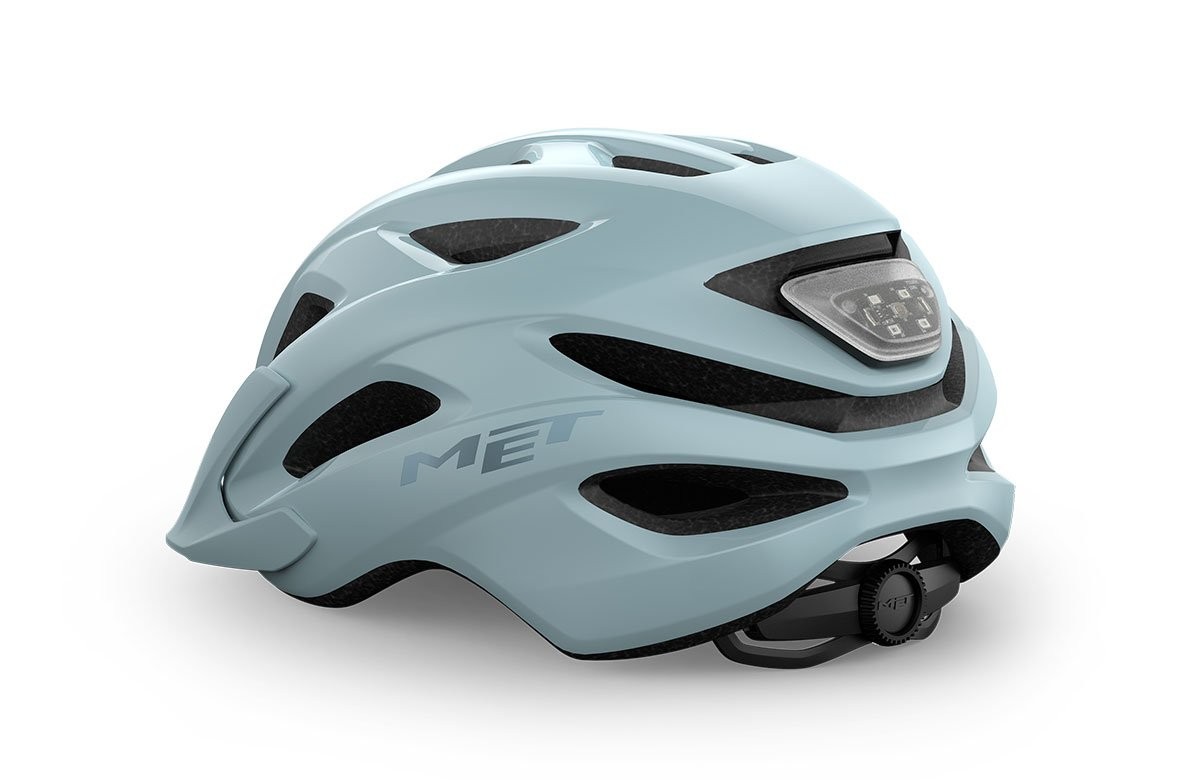 Caschi bici MET Crossover stone blue lucido 3HM149 BL2 