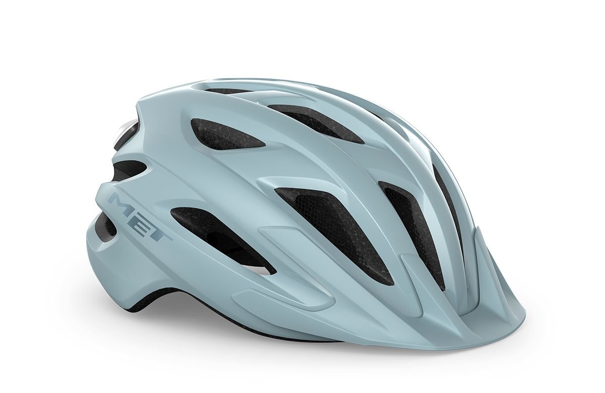 Caschi bici MET Crossover stone blue lucido 3HM149 BL2 