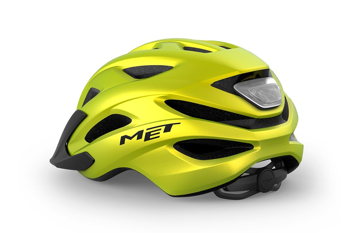 Caschi bici MET Crossover lime metallizzato opaco 3HM149 GI1 