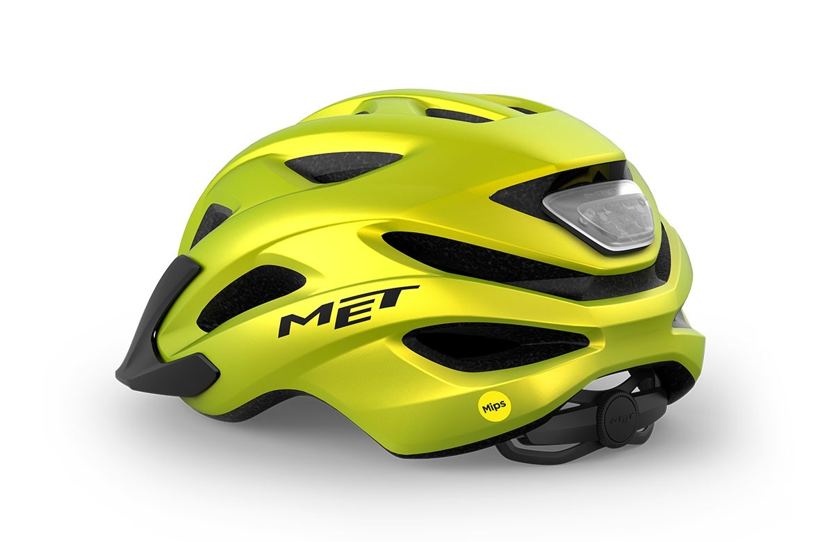 Caschi bici MET Crossover mips lime metallizzato opaco 3HM151 GI1 