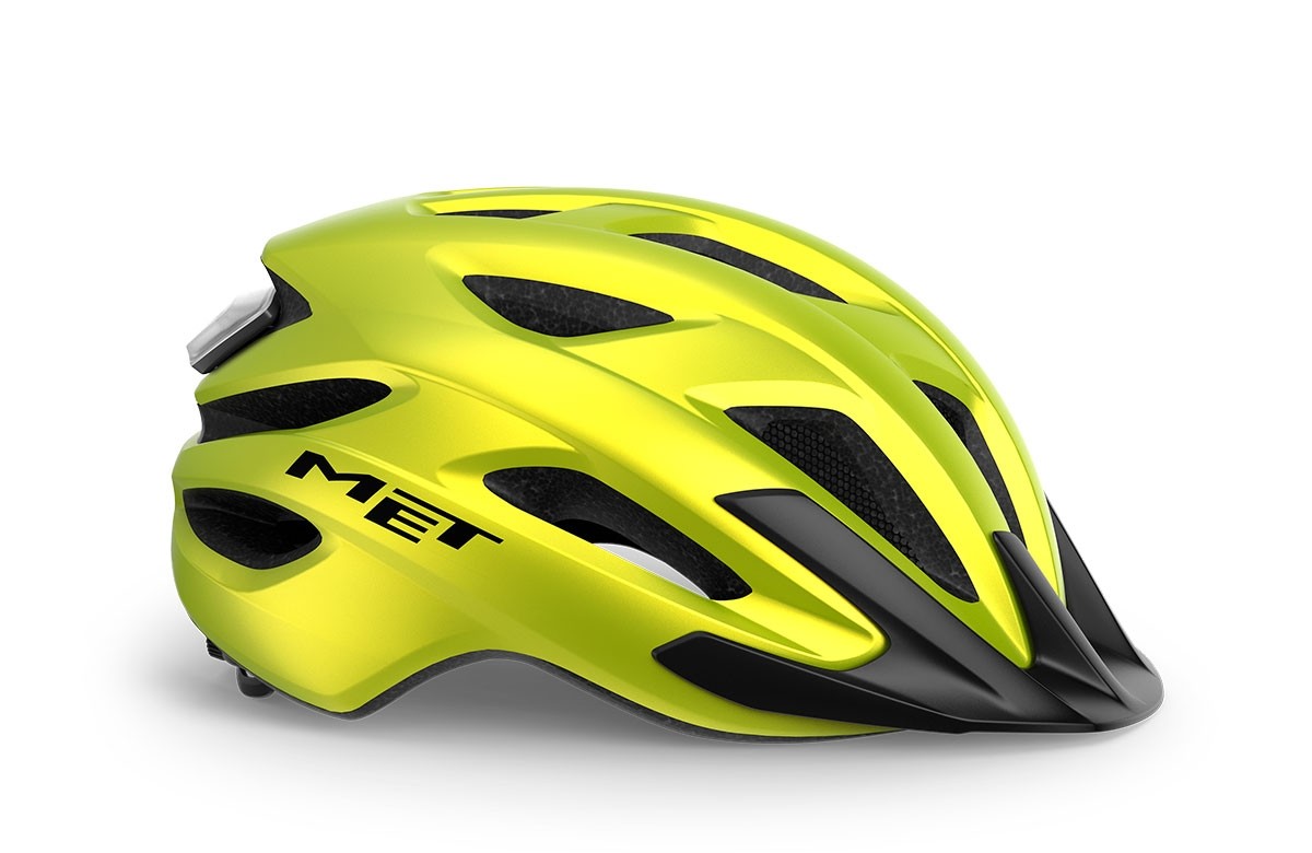 Caschi bici MET Crossover lime metallizzato opaco 3HM149 GI1 