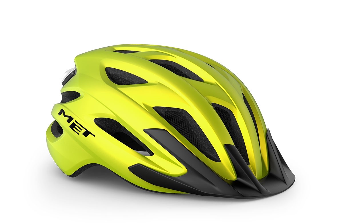 Caschi bici MET Crossover lime metallizzato opaco 3HM149 GI1 