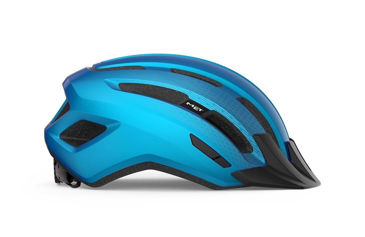 Caschi bici MET Downtown blu lucido 3HM131 BL1 