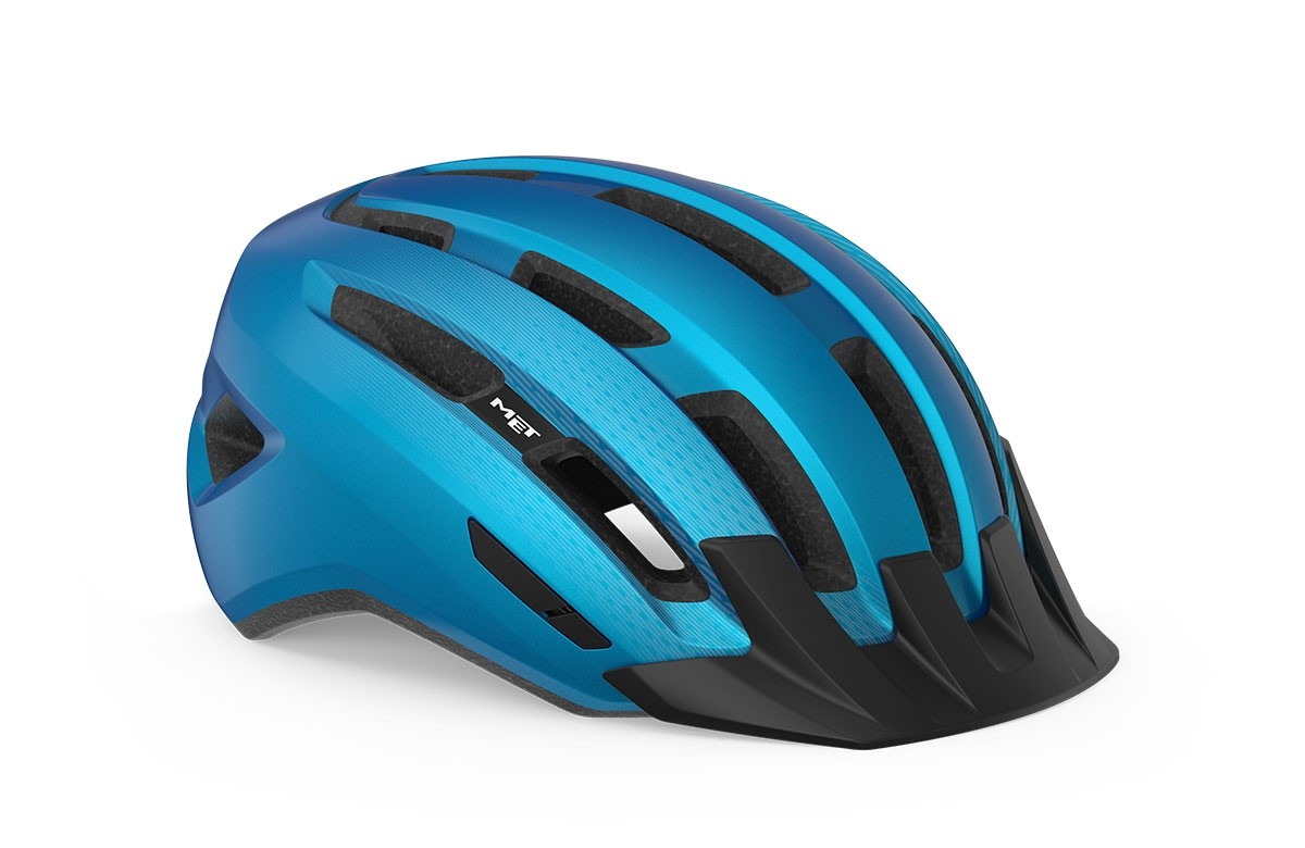 Caschi bici MET Downtown blu lucido 3HM131 BL1 