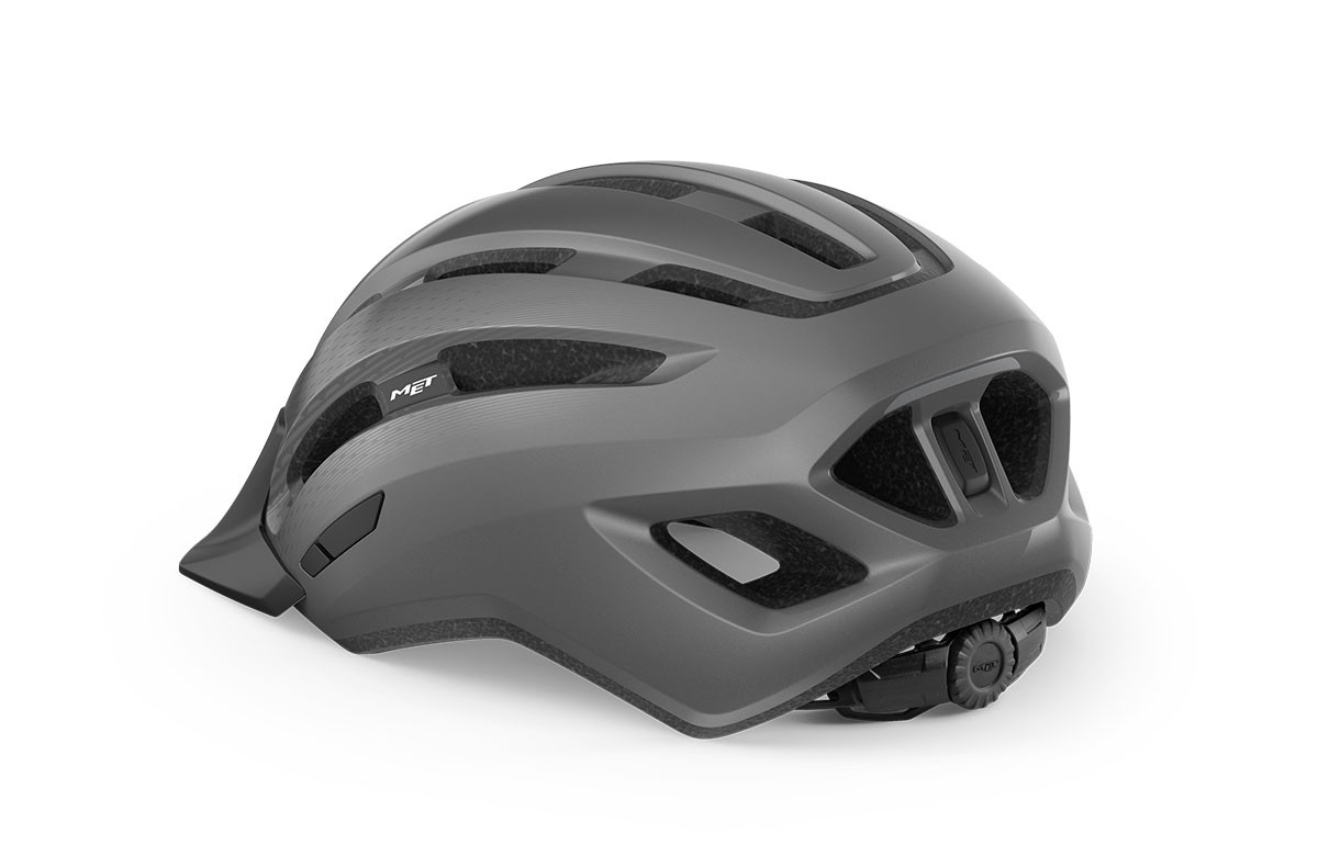 Caschi bici MET Downtown grigio lucido 3HM131 GR1 