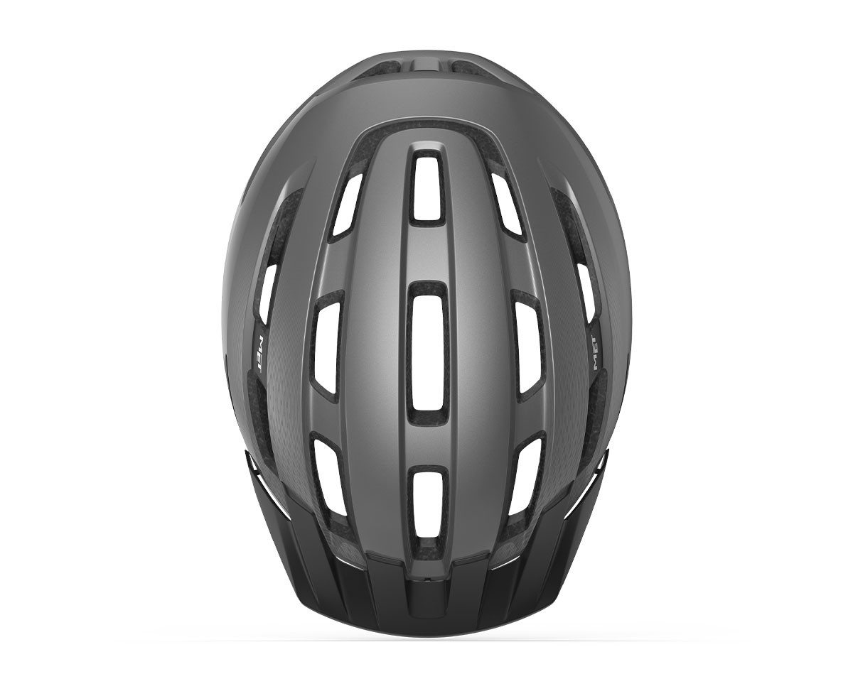 Caschi bici MET Downtown grigio lucido 3HM131 GR1 