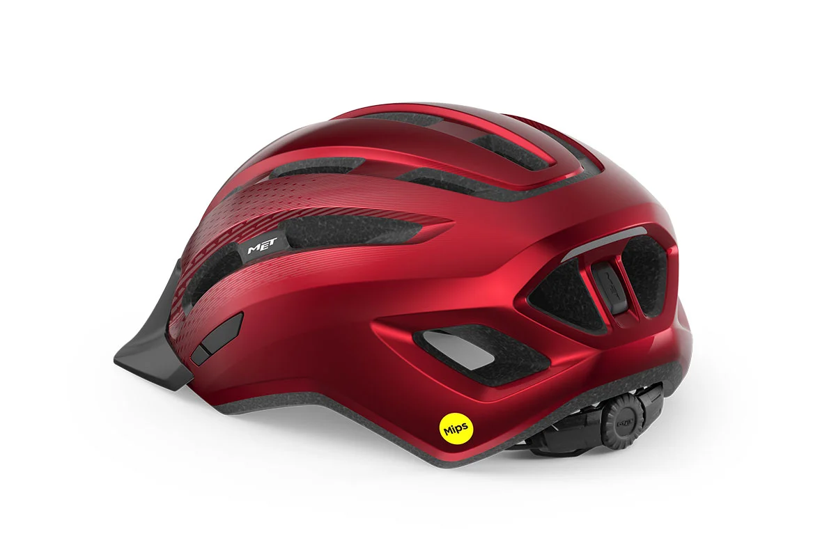 Caschi bici MET Downtown mips rosso lucido 3HM137 RO1 