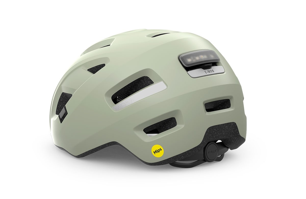 Caschi bici MET E-mob mips moss gray opaco 3HM154 GY1 