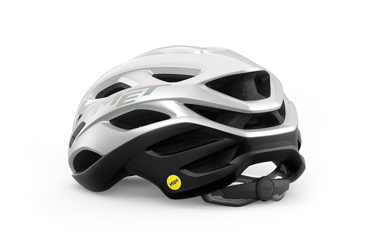 Caschi bici MET Estro mips bianco olografico lucido 3HM139 BI1 
